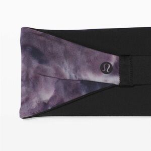 Lululemon Fringe Fighter Headband Diamond Dye Purple Black